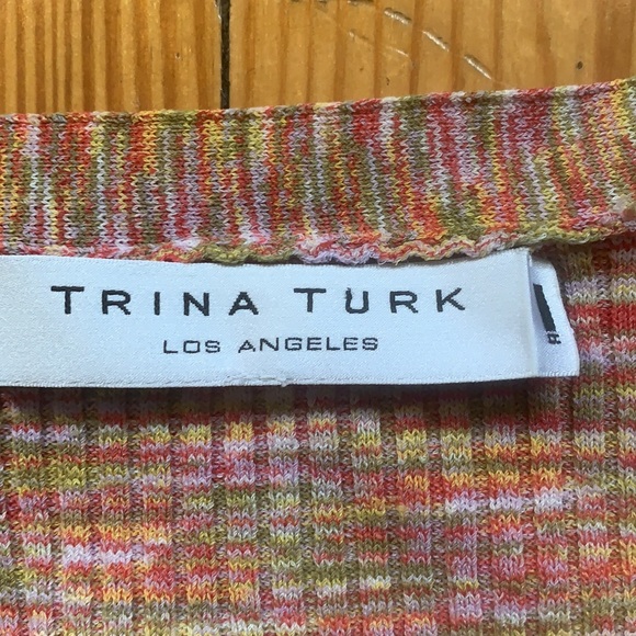 Y2K Trina Turk cardigan 70s vibe EUC - Picture 2 of 9